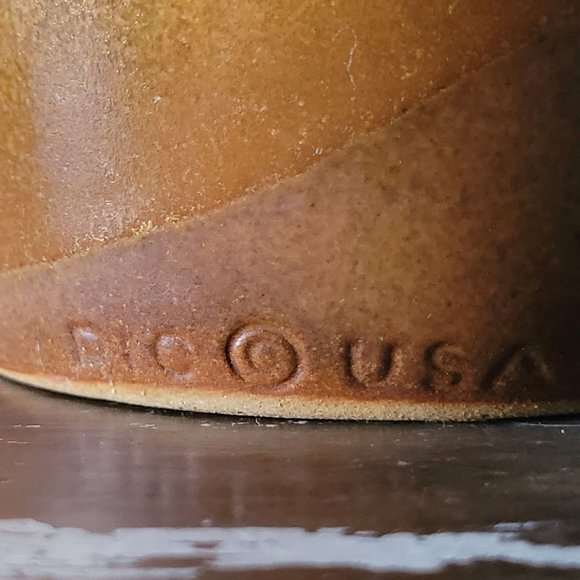 Vintage Mid Century Pottery Craft USA Stoneware Glaze Dipped Brown Bud Vase - Picture 7 of 7